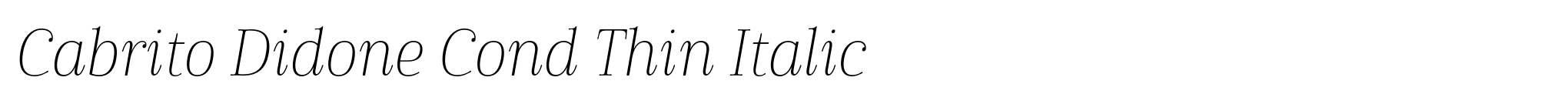 Cabrito Didone Cond Thin Italic image